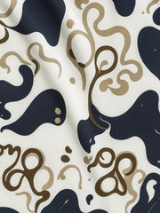 Korean Fit Co-ord – Artistic Graphic Shirt with Tailored Blue Trousers