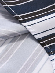 Classic Stripes Co-ord – Blue & White Strip Shirt with Relaxed Blue Pant