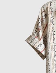 Boho Breeze Men's Tribal Stripe Shirt – Effortless Cool with Cultural Flair