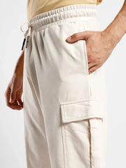 Men’s Korean Arctic Wolf Cargo Joggers – Relaxed Fit, Streetwear Style with Multiple Utility Pockets & Adjustable Drawstring Hem