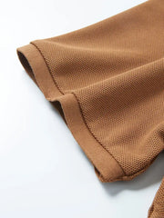 Gentlemen’s Signature Polo T-Shirt – Premium Knit Texture with GS Embroidery