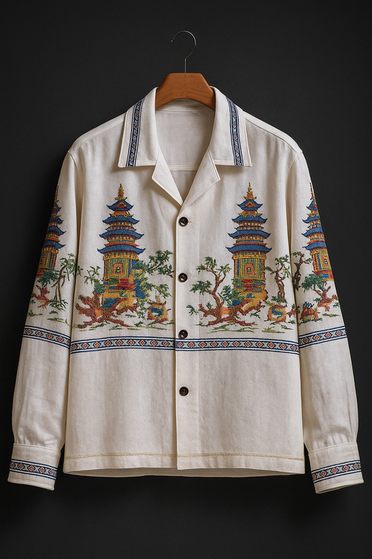 Cuban Collar Oversize Shirt