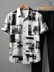 Street Art Inspired Co-ord – Graphic Shirt with Relaxed Black Trousers