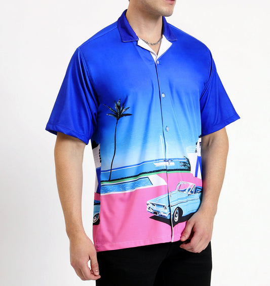 Cuban Collar oversize shirt