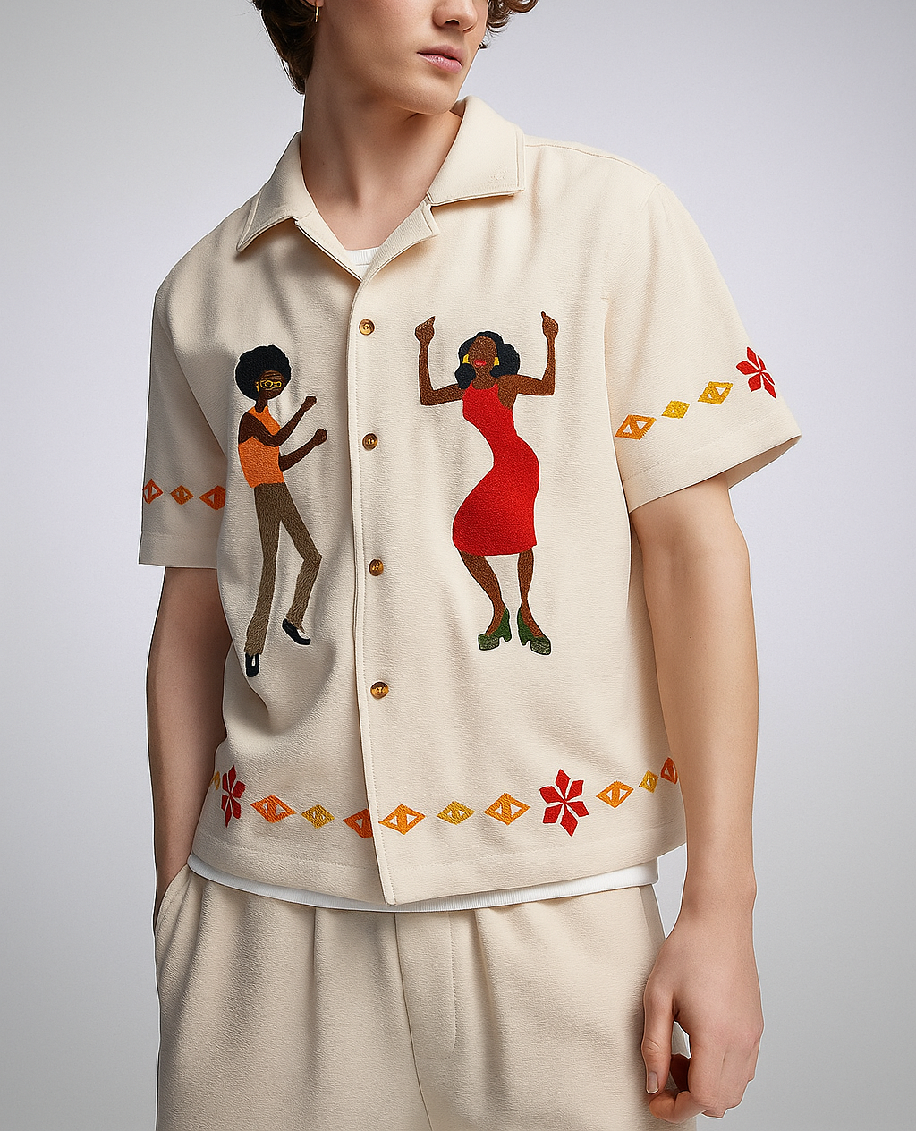 Cuban Collar Oversize Shirt