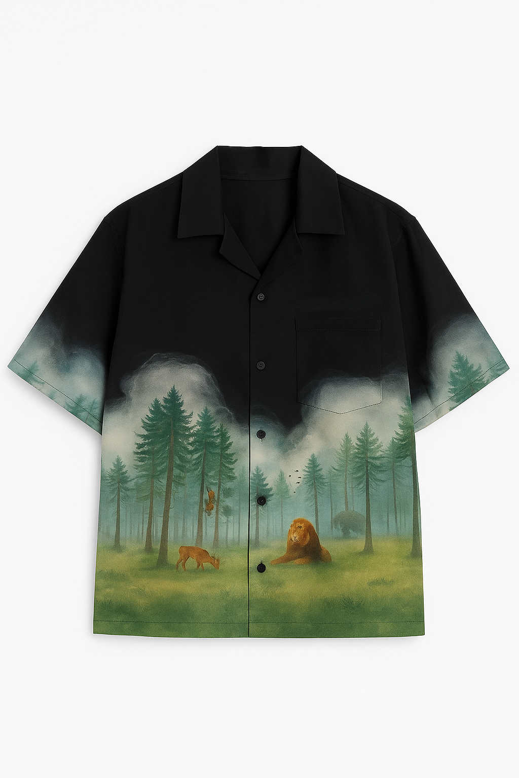 Cuban Collar Oversize Shirt