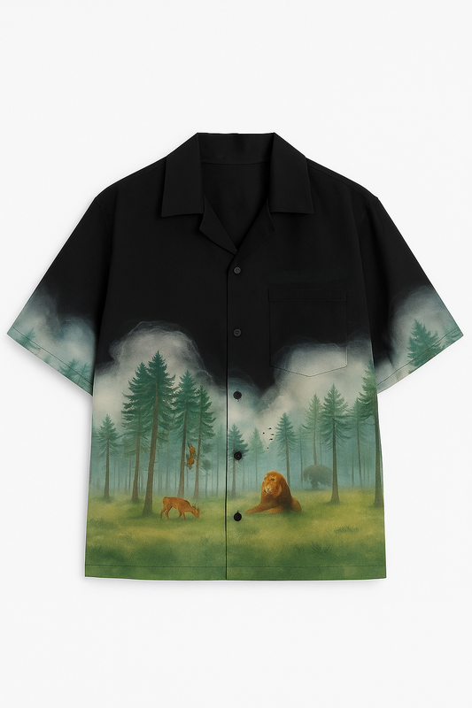 Cuban Collar Oversize Shirt