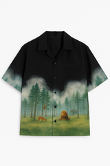 Cuban Collar Oversize Shirt