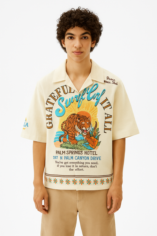 Cuban Collar oversize shirt