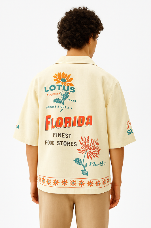 Cuban Collar oversize shirt