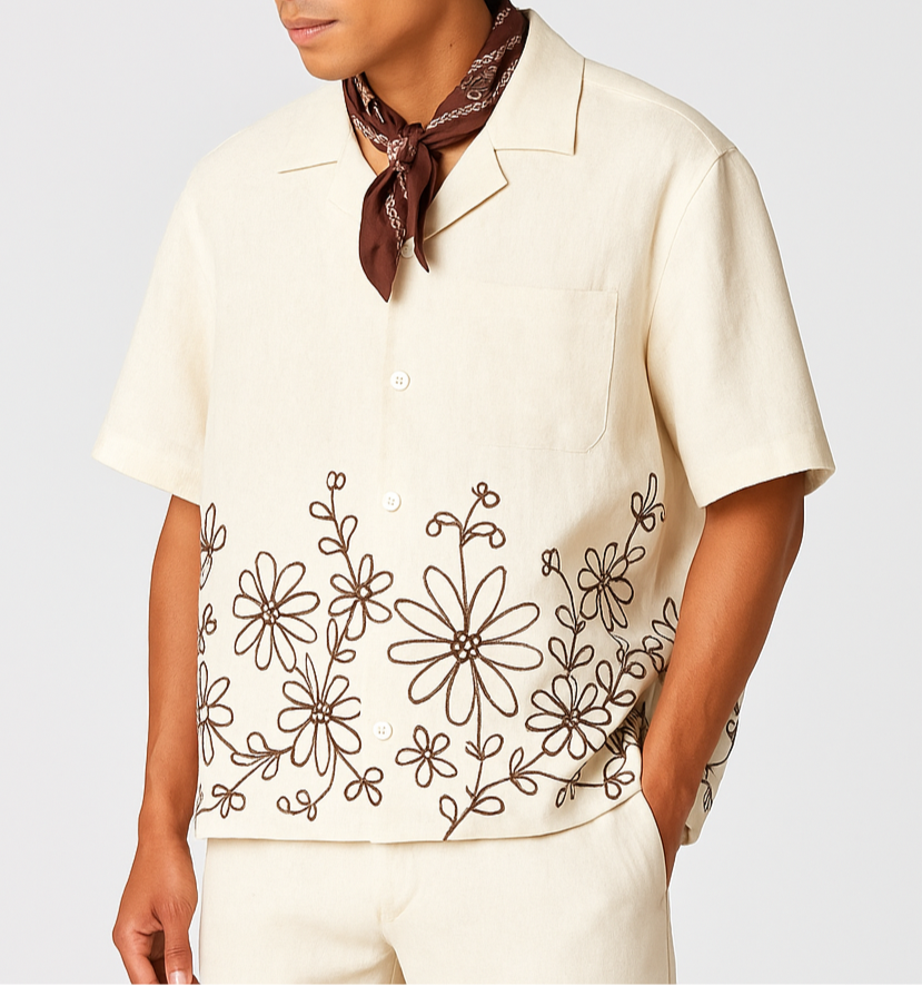 Cuban Collar oversize shirt