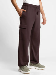 Men’s Korean Brown Cargo Joggers – Relaxed Fit, Streetwear Style with Multiple Utility Pockets & Adjustable Drawstring Hem