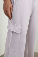 Men’s Korean Lavender Cargo Joggers – Relaxed Fit, Streetwear Style with Multiple Utility Pockets & Adjustable Drawstring Hem