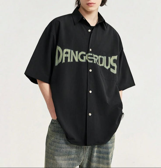 Cuban Collar oversize shirt