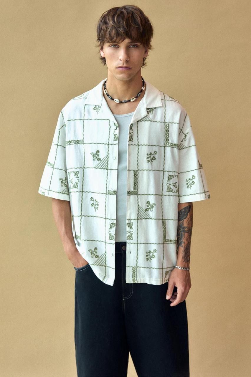 Cuban Collar Oversize Shirt