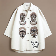 Cuban Collar oversize shirt