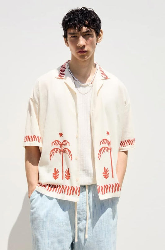 Cuban Collar oversize shirt